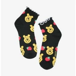 Best Sale π₯° Disney Winnie The Pooh Strawberry Lettuce Trim Ankle 𧦠Socks β€οΈ