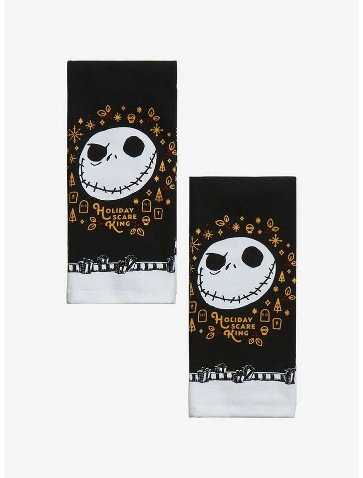 Coupon 😉 The Nightmare Before 🎁 Christmas Scare King Kitchen Towel Set 👍 - Image 2