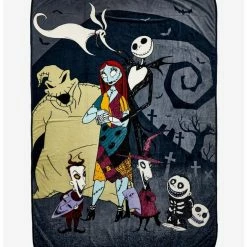 Cheap 🎉 The Nightmare Before ❄ Christmas Group Graveyard Throw Blanket 😀