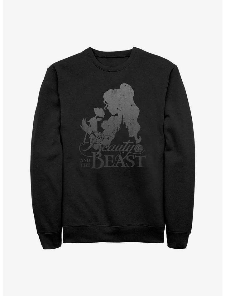 Best deal 🎁 Disney Beauty and the Beast Silhouette Sweatshirt 😀