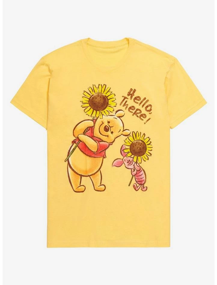 Hot Sale 💯 Disney Winnie The Pooh Sunflower Besties Boyfriend Fit 👧 Girls T-Shirt 🌟