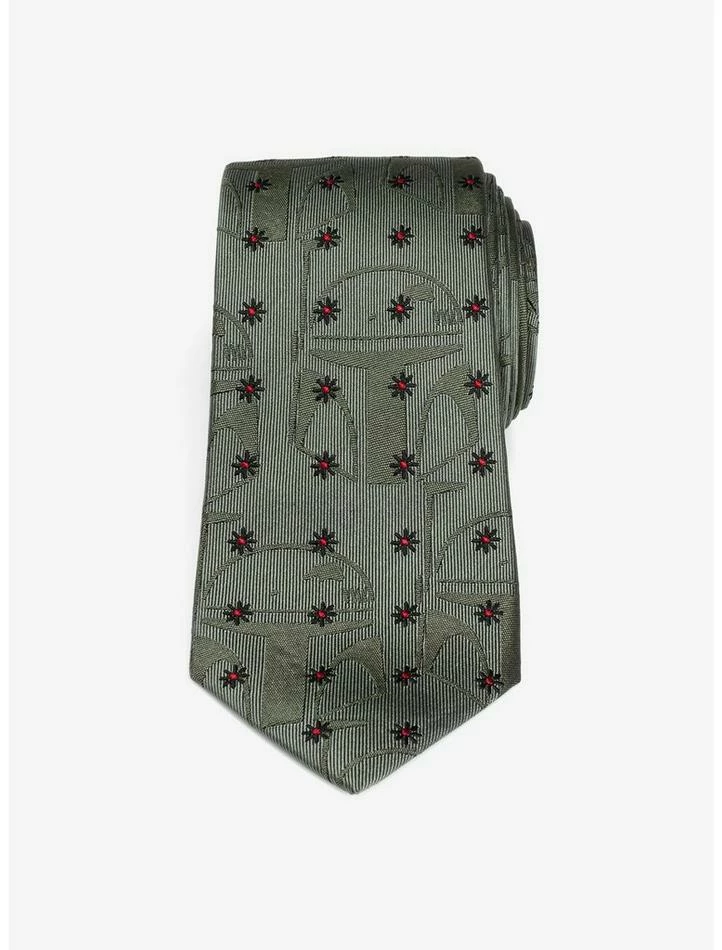 New 😀 Star Wars The Book of Boba Fett Green Motif Men's Tie ⭐ - Image 3