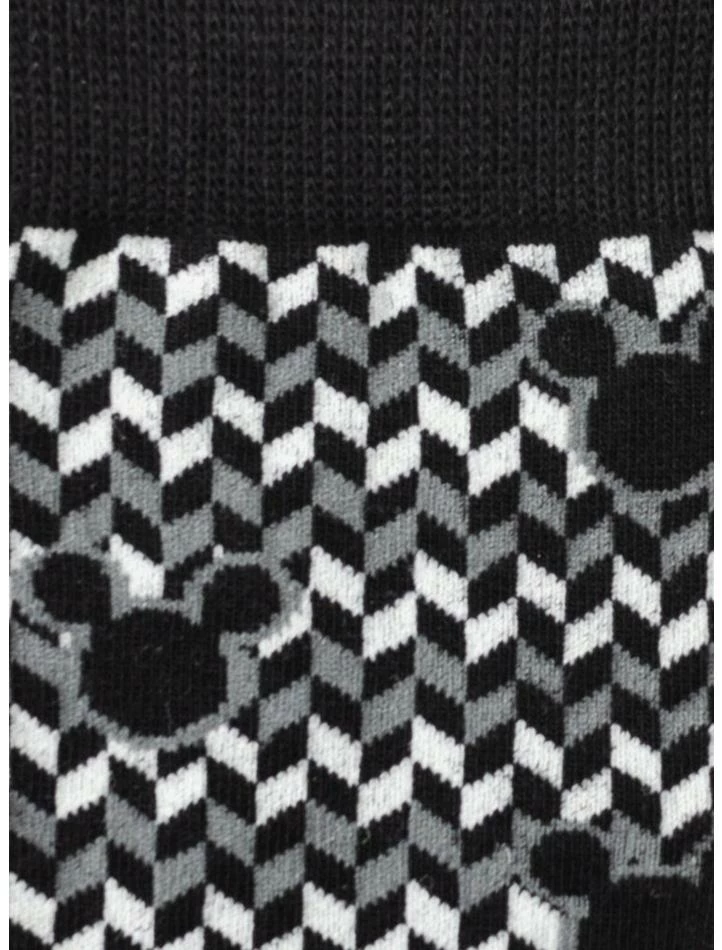 Wholesale โ๏ธ Disney Mickey Mouse Silhouette Chevron Black Men's ๐งฆ Socks ๐ - Image 2