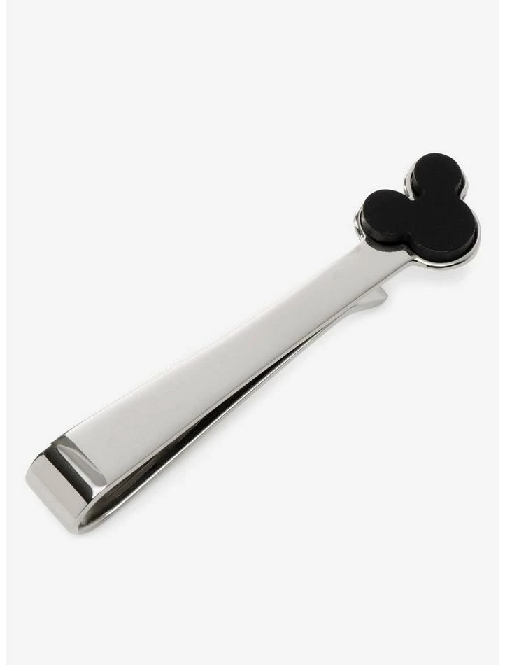 Cheap 🎉 Disney Mickey Mouse Onyx Stainless Steel Tie Bar 👏