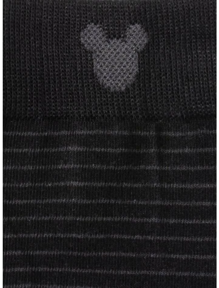 Promo 🥰 Disney Mickey Mouse Silhouette Stripe Black Men's 🧦 Socks ✔️ - Image 3