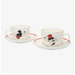 Best Sale 🌟 Disney Mickey Mouse & Minnie Mouse Kiss Teacup Set 😀