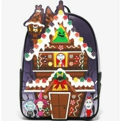 Best deal 🔔 Loungefly The Nightmare Before 🎅 Christmas Gingerbread House Mini 🎒 Backpack ✨