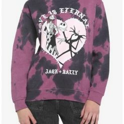 Wholesale ๐งจ The Nightmare Before โ Christmas Love Is Eternal Tie-Dye ๐ง Girls Sweatshirt โญ