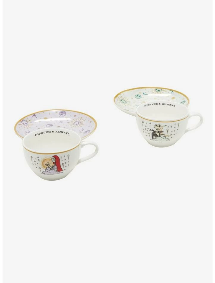 Best Sale ๐ฏ The Nightmare Before ๐ Christmas Jack & Sally Teacup & Saucer Set โจ - Image 2