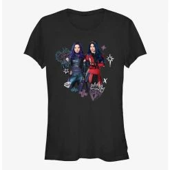 Cheap 😉 Disney Descendants Fierce Friends Mal Evie 👧 Girls T-Shirt 😍