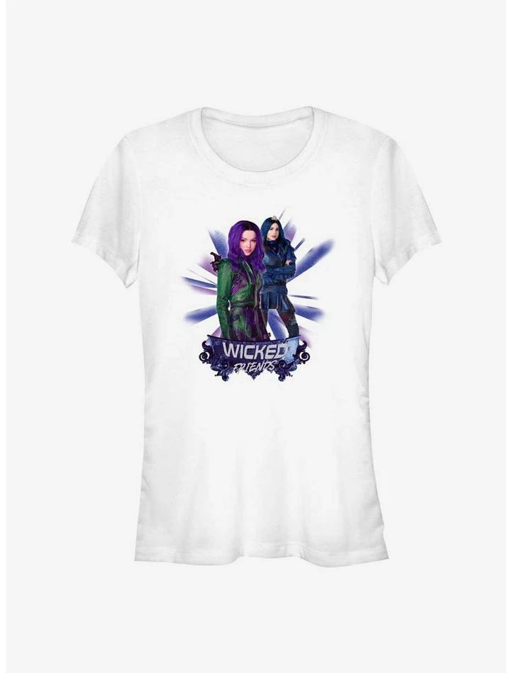 Best Pirce 🥰 Disney Descendants Wicked Friends Mal Evie 👧 Girls T-Shirt 🌟