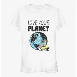 Coupon 🛒 Disney Pixar Wall-E Earth Day Love Your Planet 👧 Girls T-Shirt 🔥