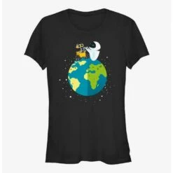Brand new 🧨 Disney Pixar Wall-E Earth Day Wall-E and Eve World Peace 👧 Girls T-Shirt 🤩