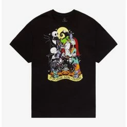 Wholesale 🔥 The Nightmare Before 🎄 Christmas Graveyard Collage Boyfriend Fit 👧 Girls T-Shirt ⌛