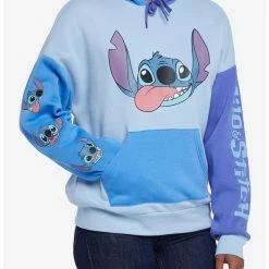 Best Pirce 😀 Disney Lilo & Stitch Color-Block 👧 Girls Hoodie 🥰