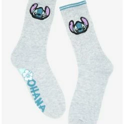 Hot Sale 👏 Disney Lilo & Stitch Patch Crew 🧦 Socks 🛒