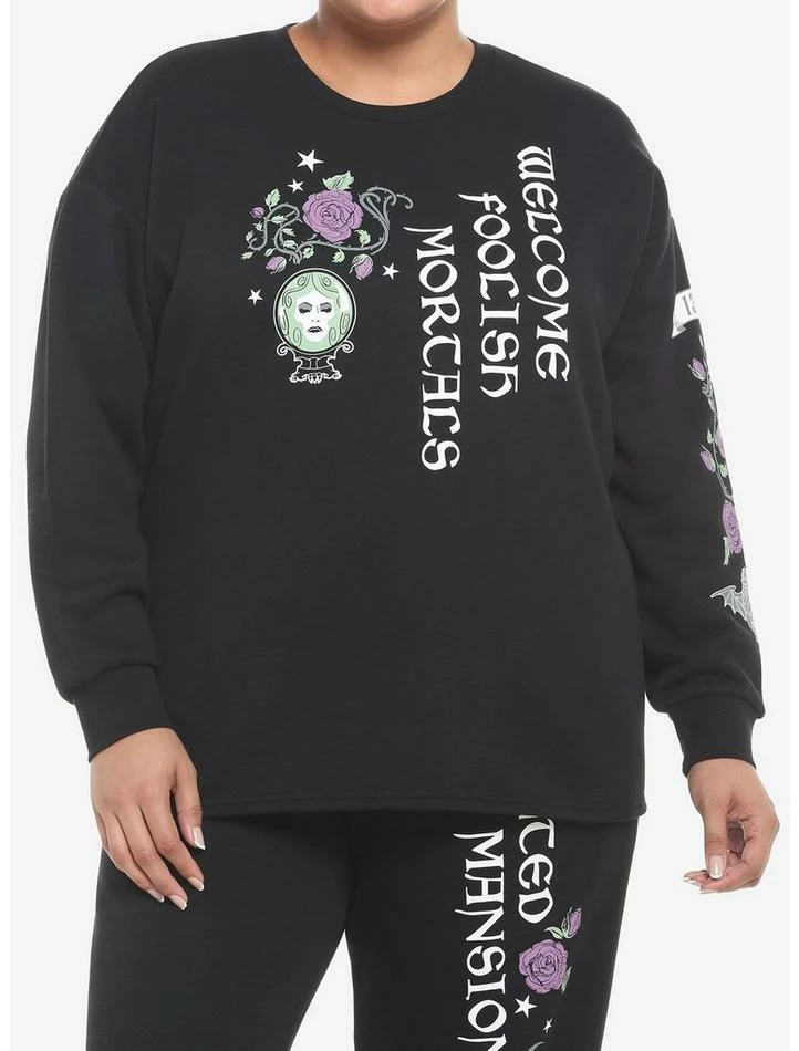 Promo ๐ Her Universe Disney The Haunted Mansion Madame Leota ๐ง Girls Crop Sweatshirt Plus Size ๐งจ
