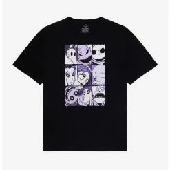 Wholesale 🤩 The Nightmare Before 🔔 Christmas Purple Grid Boyfriend Fit 👧 Girls T-Shirt 👏