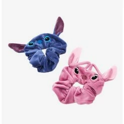 Discount ✨ Disney Lilo & Stitch Duo 3D Ears Hair Scrunchie Set 🛒