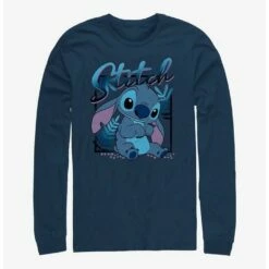 Cheapest 🌟 Disney Lilo & Stitch Blue Boy Long Sleeve T-Shirt 🛒