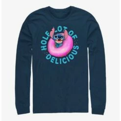 Best deal 🎉 Disney Lilo & Stitch Hole Lot Of Delicious Long Sleeve T-Shirt ❤️