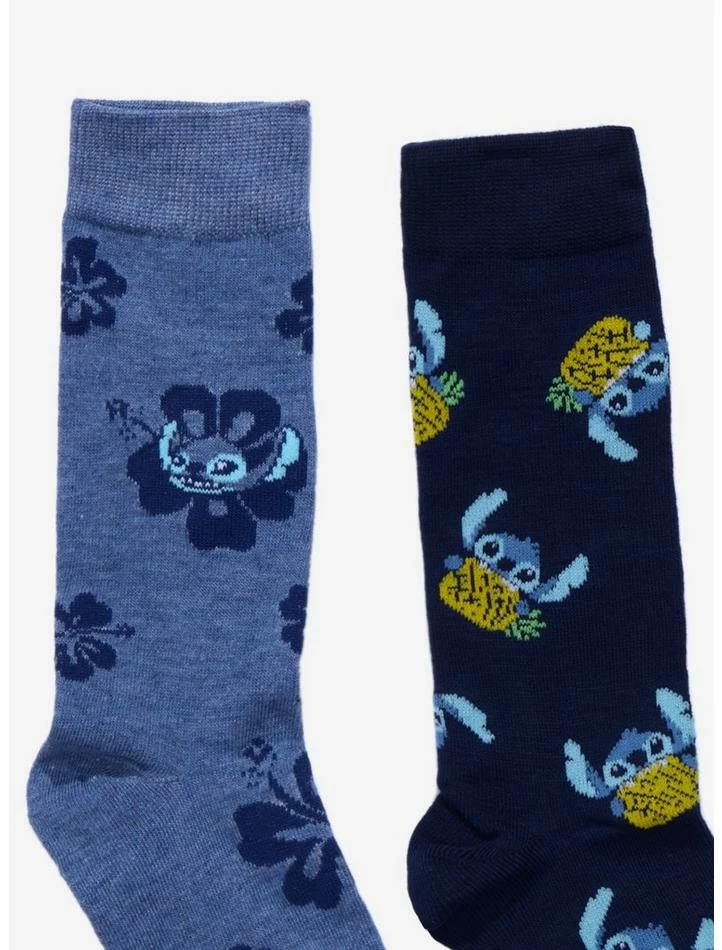 Brand new 🤩 Disney Lilo & Stitch Tropical Pineapple Crew 🧦 Socks 2 Pair 🔔 - Image 2