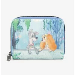 New 🎉 Loungefly Disney Lady And The Tramp Gaze Mini Zipper Wallet ✨