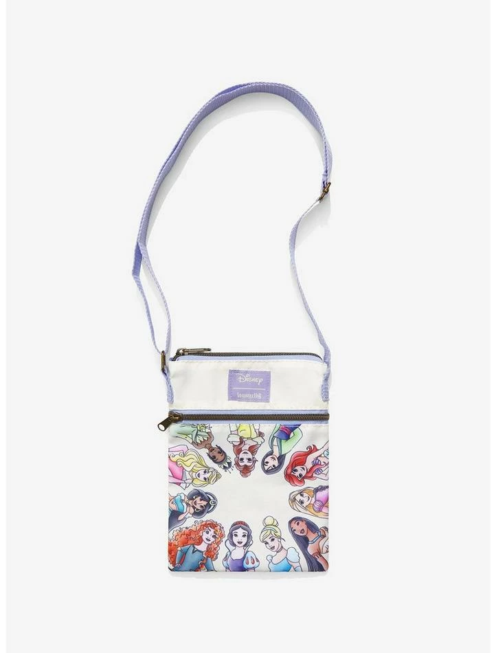 Deals 🎉 Loungefly Disney Princess Group Passport Crossbody Bag 👏