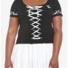 Wholesale 🌟 The Nightmare Before ❄ Christmas Zero Lace-Up 👧 Girls Top Plus Size 🌟