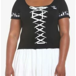 Wholesale 🌟 The Nightmare Before ❄ Christmas Zero Lace-Up 👧 Girls Top Plus Size 🌟