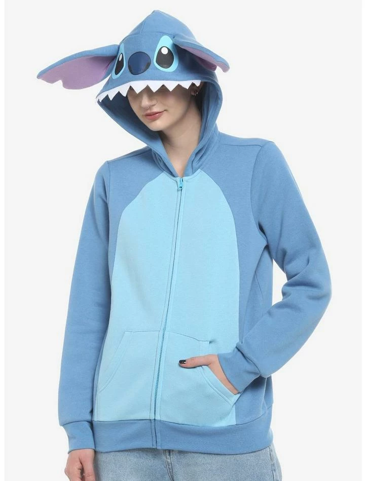 Best Pirce 💯 Disney Lilo & Stich Ears 👧 Girls Hoodie ✔️