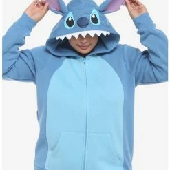 Deals 🥰 Disney Lilo & Stich Ears 👧 Girls Hoodie Plus Size 🌟