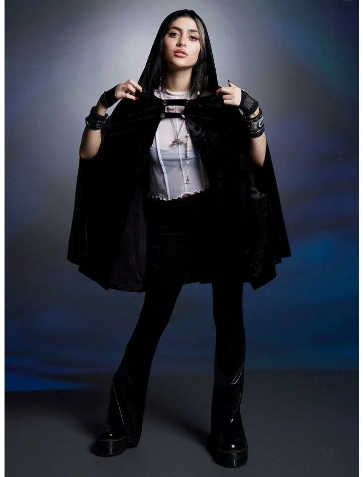 Flash Sale ๐ฅ The Nightmare Before ๐ Christmas Jack Velvet ๐ง Girls Hooded Cape ๐ - Image 2