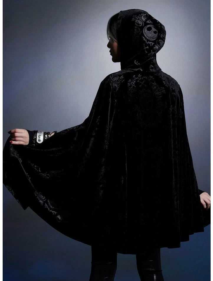 Flash Sale ๐ฅ The Nightmare Before ๐ Christmas Jack Velvet ๐ง Girls Hooded Cape ๐ - Image 3