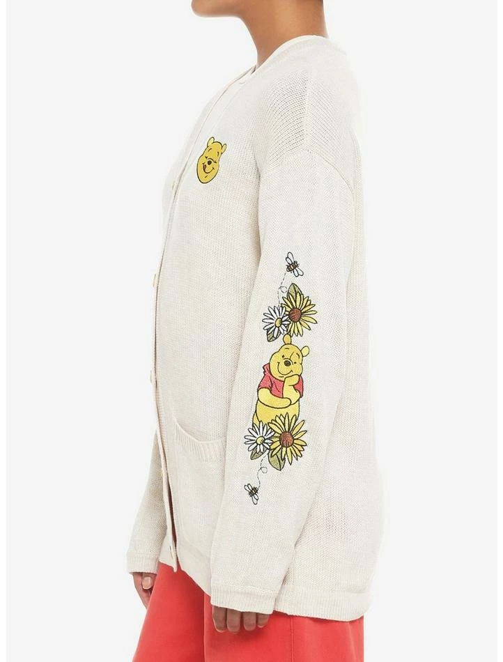 Coupon 😍 Disney Winnie The Pooh Embroidered Oversized 👧 Girls Cardigan 😉 - Image 4