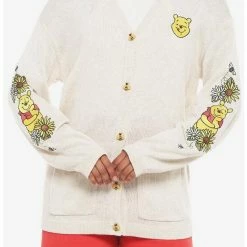 Coupon 😍 Disney Winnie The Pooh Embroidered Oversized 👧 Girls Cardigan 😉