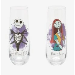 Flash Sale ⌛ The Nightmare Before 🎄 Christmas Jack & Sally Stemless Glass Set 🔥