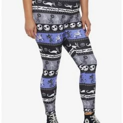 Cheapest 🎉 The Nightmare Before 🎄 Christmas Fair Isle Leggings Plus Size 🔔