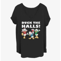 Hot Sale 🥰 Disney Donald Duck Duck The Halls 👧 Girls T-Shirt Plus Size ❤️