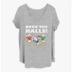 Flash Sale 🎉 Disney Donald Duck Duck The Halls 👧 Girls T-Shirt Plus Size 🎁