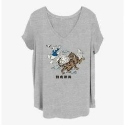 Hot Sale 💯 Disney Donald Duck Donald Tiger 👧 Girls T-Shirt Plus Size 🎉