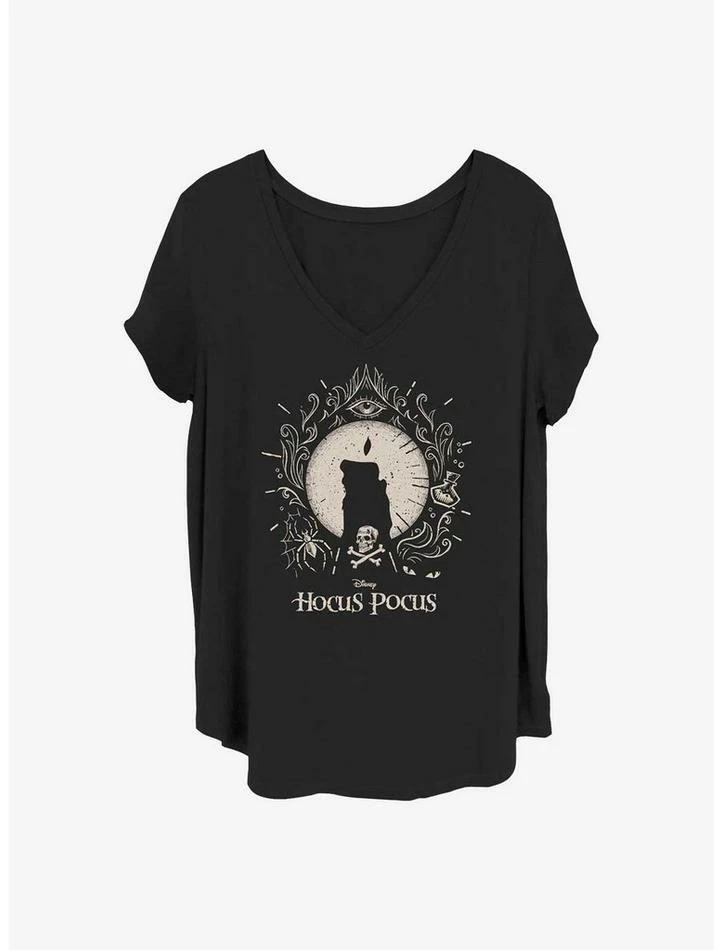 Best Sale ๐งจ Disney Hocus Pocus Black Flame ๐ง Girls T-Shirt Plus Size โค๏ธ