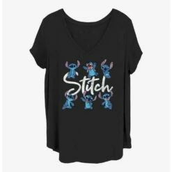 New 🤩 Disney Lilo & Stitch Posing Stitch 👧 Girls T-Shirt Plus Size 🔥