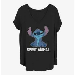 Deals 😀 Disney Lilo & Stitch Spirit Animal 👧 Girls T-Shirt Plus Size 👍