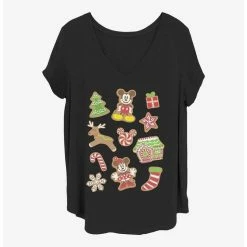 Discount 🥰 Disney Mickey Mouse 🎅 Christmas Cookies 👧 Girls T-Shirt Plus Size 😍