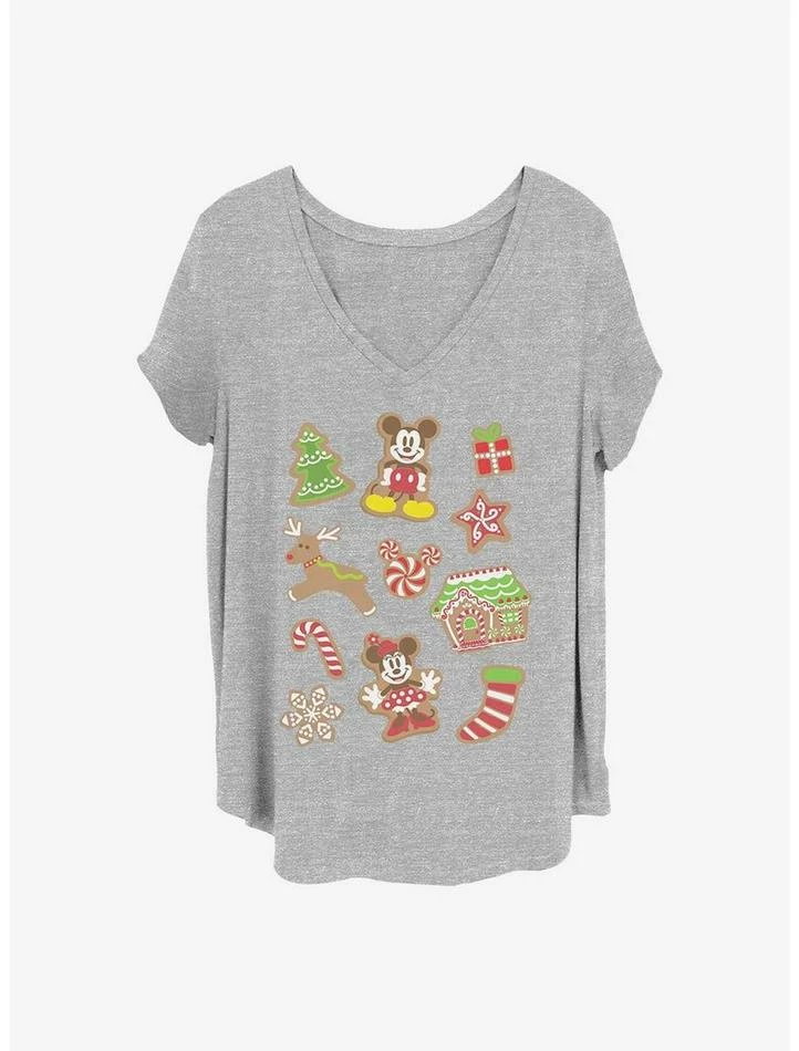 Discount 😍 Disney Mickey Mouse 🎅 Christmas Cookies 👧 Girls T-Shirt Plus Size ⌛