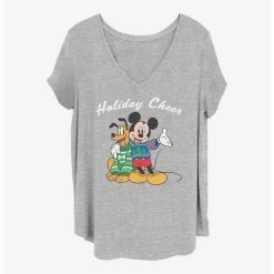 Flash Sale ✨ Disney Mickey Mouse Holiday Cheer 👧 Girls T-Shirt Plus Size 🎉