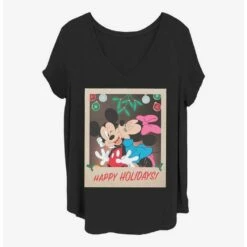 Hot Sale ⌛ Disney Mickey Mouse Holiday Polaroid 👧 Girls T-Shirt Plus Size ⭐