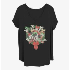 Buy 😉 Disney Mickey Mouse Mickey Friends Wreath 👧 Girls T-Shirt Plus Size 🔥