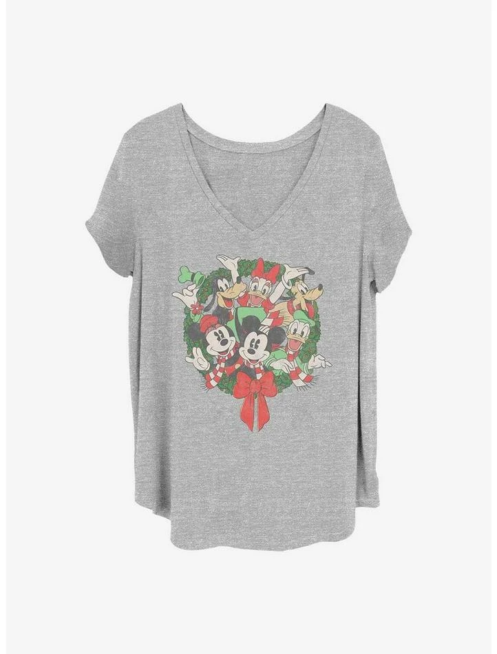 Best Pirce ❤️ Disney Mickey Mouse Mickey Friends Wreath 👧 Girls T-Shirt Plus Size ⌛